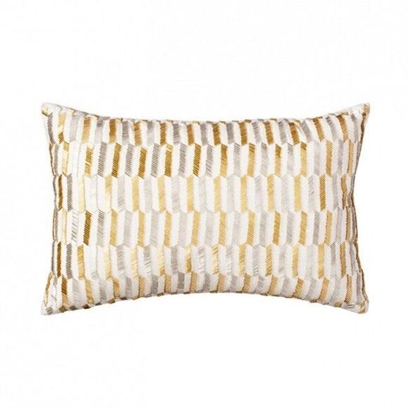 Nate Berkus Silver and Gold Beaded Pillow - Picture 1 of 12